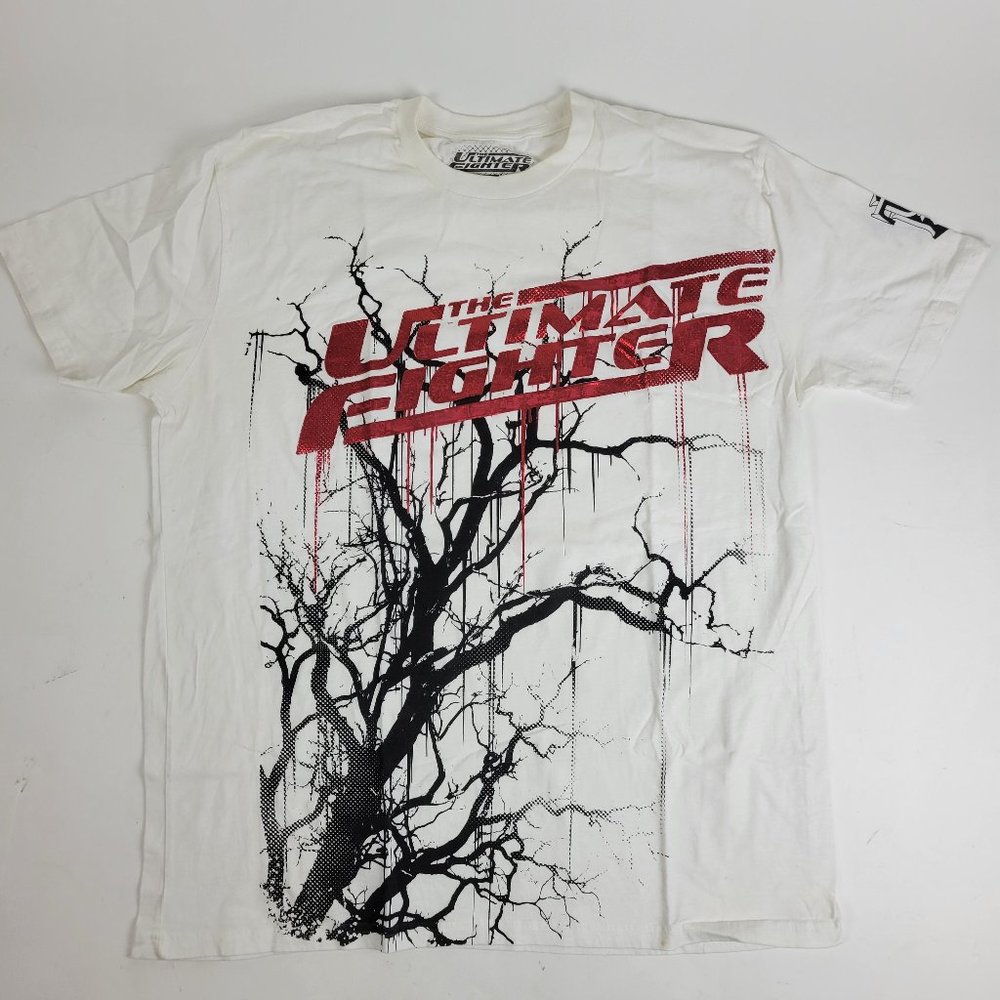 Men's UFC The Ultimate Fighter MMA T-Shirt Size Extra Large XL Tree White